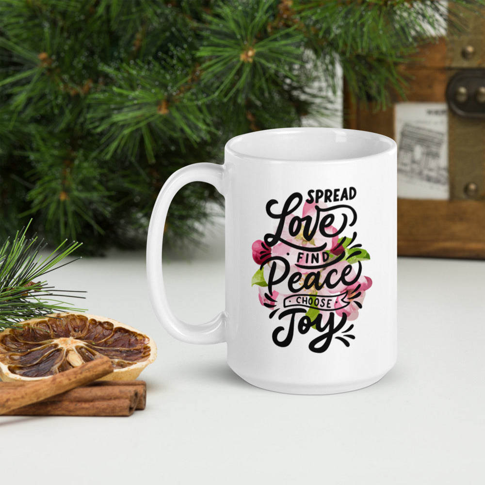 Love, Peace, Joy Mug